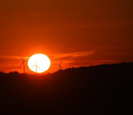 Sonnenuntergang von der Liebenburg aus gesehen Sonnenuntergang von der Liebenburg aus gesehen