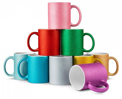 Tasse SPARK "Ihr Motiv" IN 9 GLITTER-FARBEN