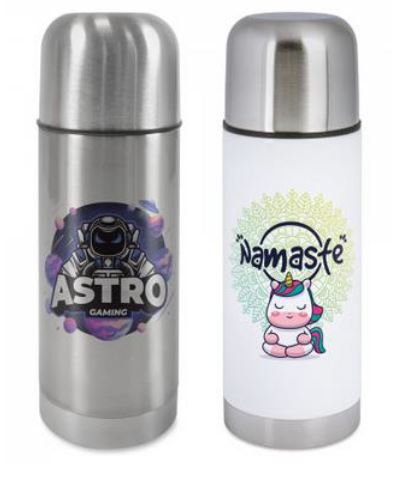 Edelstahl-Thermosflasche 350 ml mit Becher-Deckel - IHR MOTIV